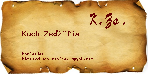 Kuch Zsófia névjegykártya